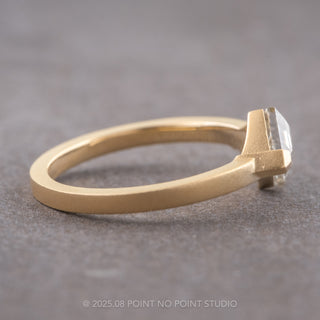 1.07 Carat Clear Geometric Diamond Engagement Ring, Erin Setting, 14k Yellow Gold