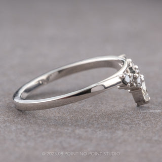 Ombre Diamond Wedding Band, Cassiopeia Setting, 14k White Gold