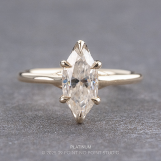 1.58 Carat Marquise Moissanite Engagement Ring, Madeline Setting