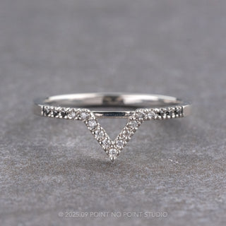 17 Ombre Diamond Small Victoria Band, 14k White Gold