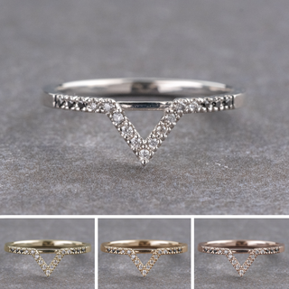 Victoria Wedding Ring, 17 Ombre Diamond