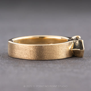 1.28 Carat Icy Grey Hexagon Diamond Engagement Ring, Cepheus Setting, 14K Yellow Gold