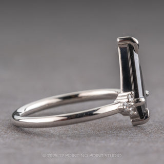 .93 Carat Black Kite Diamond Engagement Ring, Quinn Setting, Platinum