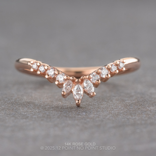 Petite Cleo Wedding Ring, 11 Diamond, Round Band