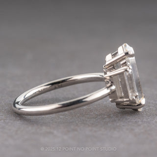 2.21 Carat Hexagon Moissanite Engagement Ring, Zoe Setting, Platinum