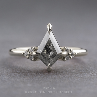 1.17 Carat Canadian Salt and Pepper Kite Diamond Engagement Ring, Quinn Setting