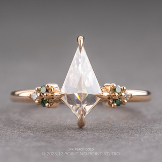 Kite Moissanite and Diamond Engagement Ring, Quinn Setting