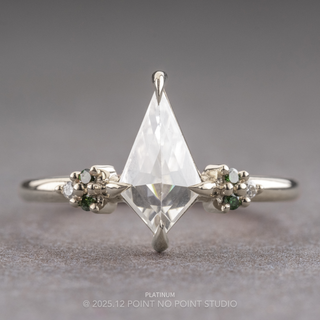 Kite Moissanite and Diamond Engagement Ring, Quinn Setting