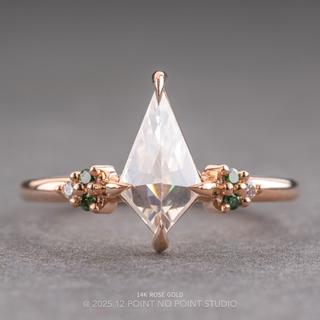 Kite Moissanite and Diamond Engagement Ring, Quinn Setting