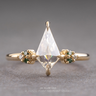Kite Moissanite and Diamond Engagement Ring, Quinn Setting