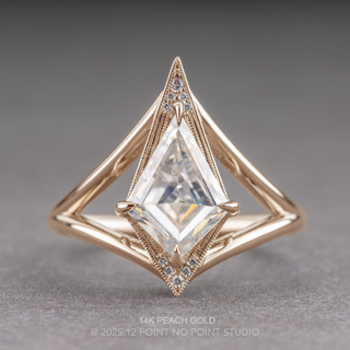 Kite Moissanite and Diamond Engagement Ring, Arwen Setting