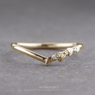Magnolia Wedding Ring, 3 Diamond