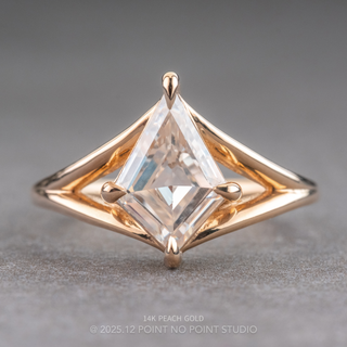 Kite Moissanite Engagement Ring, Split Shank Jane Setting