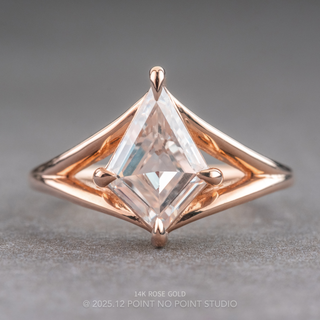 Kite Moissanite Engagement Ring, Split Shank Jane Setting