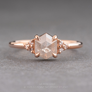 1.17 Carat Icy White Hexagon Diamond Engagement Ring, Quinn Setting