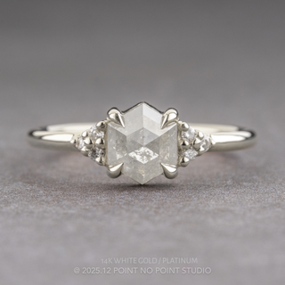 1.17 Carat Icy White Hexagon Diamond Engagement Ring, Quinn Setting