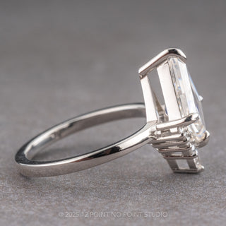 1.97 Carat Kite Moissanite Engagement Ring, Ava Setting, Platinum