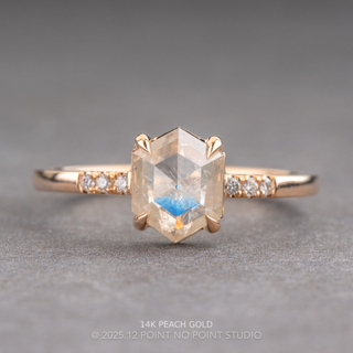 1.34 Carat Icy White Hexagon Diamond Engagement Ring, Jules Setting