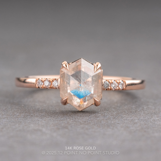 1.34 Carat Icy White Hexagon Diamond Engagement Ring, Jules Setting