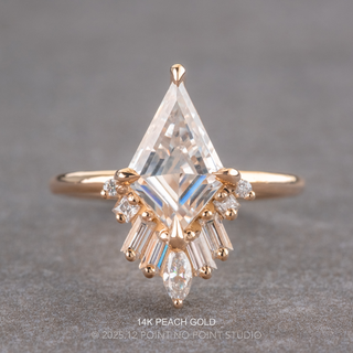 2.11 Carat Kite Moissanite Engagement Ring, Wren Setting