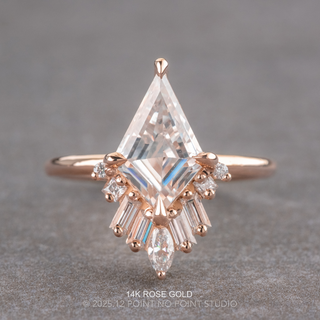 2.11 Carat Kite Moissanite Engagement Ring, Wren Setting