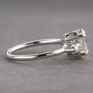 2 Carat Hexagon Moissanite Engagement Ring, Zoe Setting, Platinum