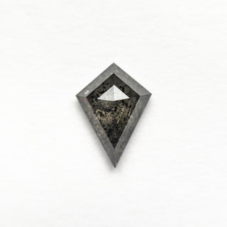 .84 Carat Black Speckled Rose Cut Kite Diamond