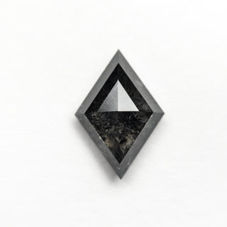 1.73 Carat Black Speckled Double Cut Lozenge Diamond