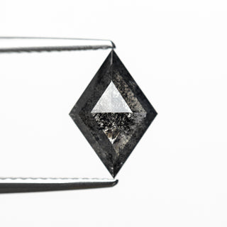 1.73 Carat Black Speckled Double Cut Lozenge Diamond