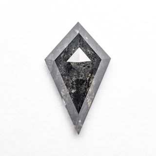 1.29 Carat Black Speckled Rose Cut Kite Diamond