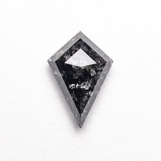 1.18 Carat Black Speckled Rose Cut Kite Diamond