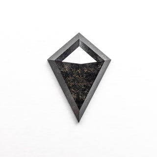 .90 Carat Black Speckled Rose Cut Kite Diamond