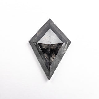 1.45 Carat Black Speckled Rose Cut Kite Diamond