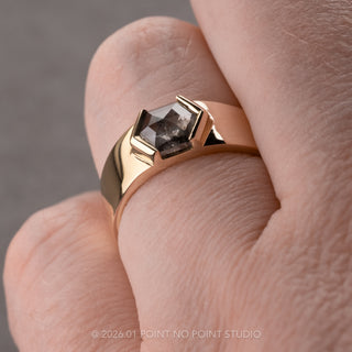 salt and pepper diamond ring