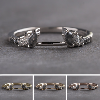 Chloe Wedding Ring Cuff, 12 Ombre Diamond