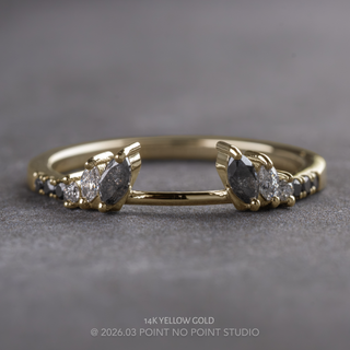 Chloe Wedding Ring Cuff, 12 Ombre Diamond
