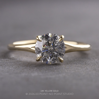 1.55 Carat Canadian Salt and Pepper Round Diamond Engagement Ring, Solene Setting