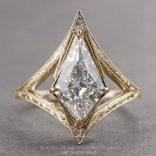 Kite Lab Diamond Engagement Ring, Engraved Arwen Setting