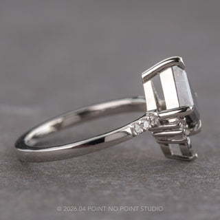 1.06 Carat Black Kite Diamond Engagement Ring, Avaline Setting, Platinum