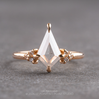 1.10 Carat Icy Salt and Pepper Kite Diamond Engagement Ring, Quinn Setting