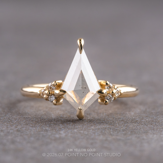 1.10 Carat Icy Salt and Pepper Kite Diamond Engagement Ring, Quinn Setting
