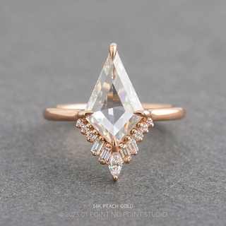 Kite Moissanite and Diamond Engagement Ring, Wren Setting