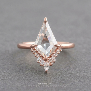 Kite Moissanite and Diamond Engagement Ring, Wren Setting