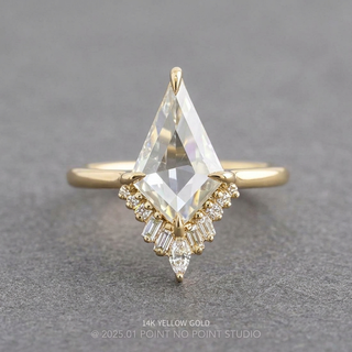 Kite Moissanite and Diamond Engagement Ring, Wren Setting