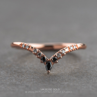 Large Flora Wedding Ring, 11 Reverse Ombre Diamond, Round Band women's wedding band, Point No Point Studio. Eco-friendly, Recycled Metals, Conflict Free.