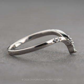 Flora Wedding Ring, 9 Ombre Diamond, Square Band