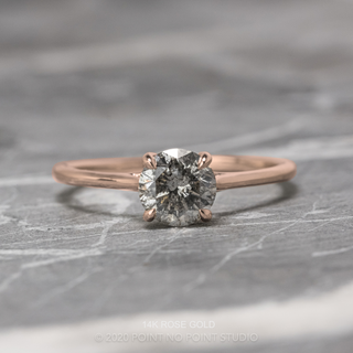 1.07 Carat Salt and Pepper Diamond Engagement Ring, Madeline Setting