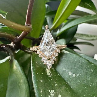 Kite Lab Diamond Engagement Ring, Wren Setting, Point No Point Studio. Available in a variety of metal types. Eco-friendly, Recycled Metals, Conflict Free.