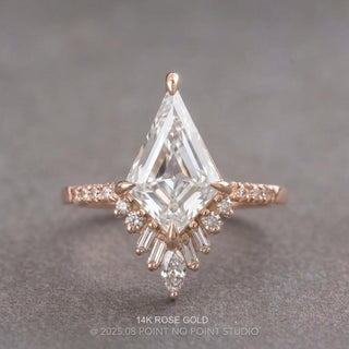 Kite Lab Diamond Engagement Ring, Wren Setting, Point No Point Studio. Available in a variety of metal types. Eco-friendly, Recycled Metals, Conflict Free.