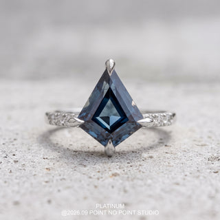 1.45 Carat Montana Kite Sapphire and Diamond Engagement Ring, Jules Setting